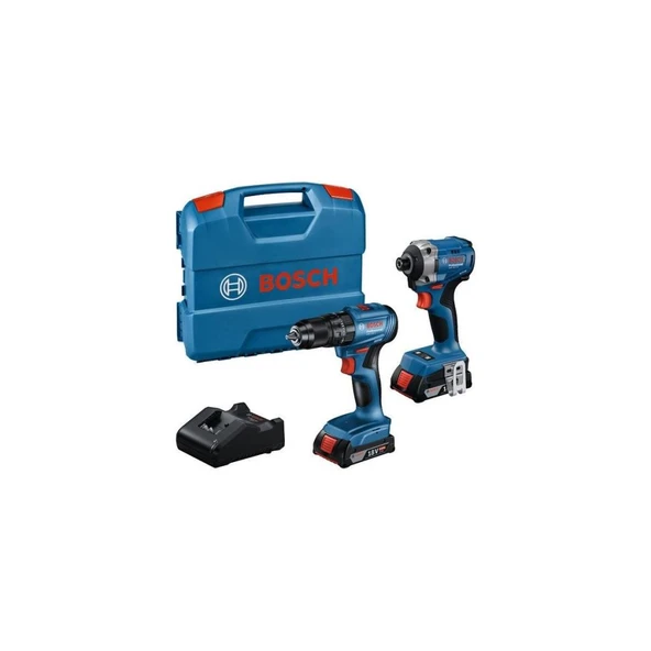 Bosch Professional GDR 18V-215 + GSB 185-Lİ Torklu Vidalama ve Darbeli Matkap Seti - 06019N2024 ürün görseli 1