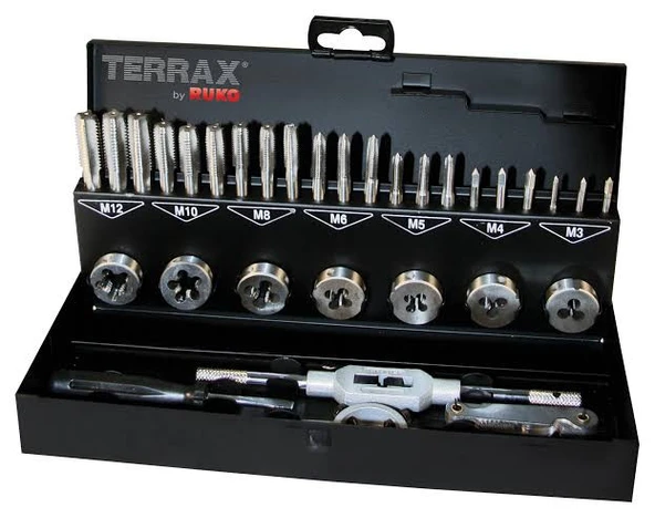 Terrax Kılavuz Pafta Hss Takımı 31 Parça Set ürün görseli 1