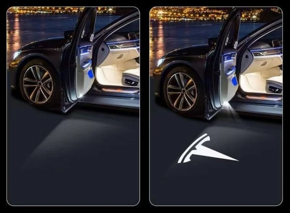 Tesla Model S kapı altı hayalet logo - Resim 5