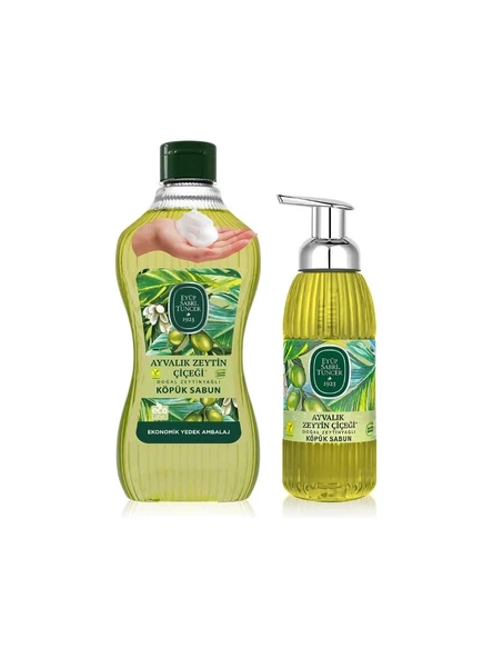 Eyüp Sabri Tuncer Ayvalık Zeytin Çiçeği Doğal Zeytinyağlı Köpük Sabun 1.5 LT+500 Ml ürün görseli 1