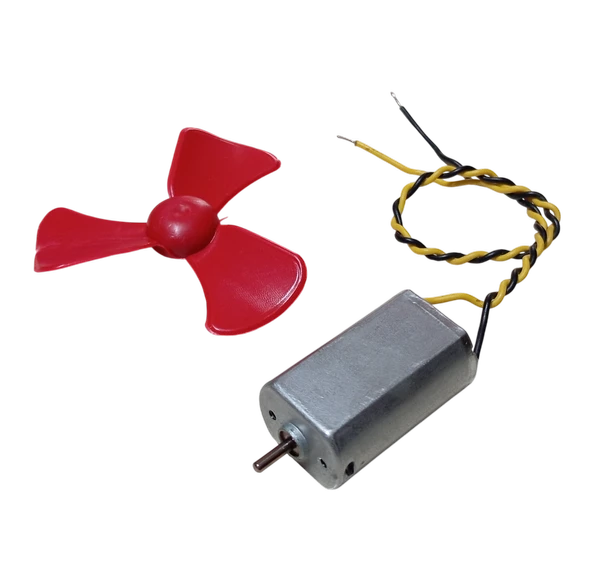 15cm Kablo Lehimli DC 3-6V Motor ve Pervane Seti Hobi Oyuncak Elektrik Deney Motoru ürün görseli 1