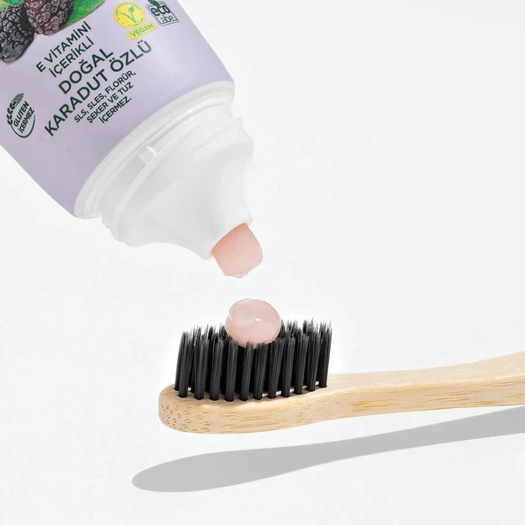 Doğal Karadut Özlü 2-6 Yaş Çocuk Diş Macunu 60 ml ürün görseli 1