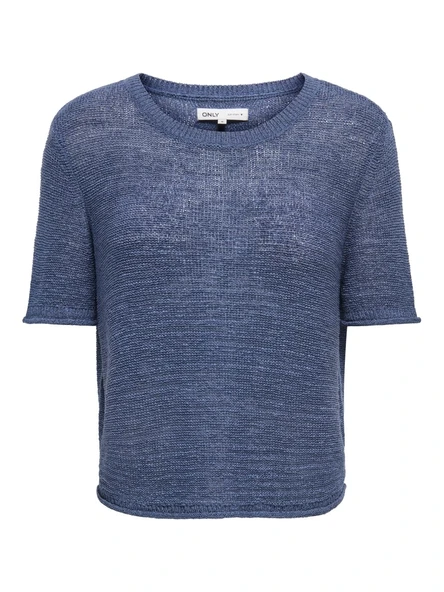 Only   ONLSUNNY S/S PULLOVER KNT NOOS Kadın Mavi Kazak - 15254282 ürün görseli 1