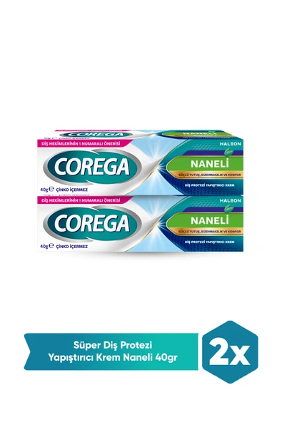 COREGA SÜPER PROTEZ YAPIŞTIRICI NANELİ KREM 40 GR 2 ADET ürün görseli 1