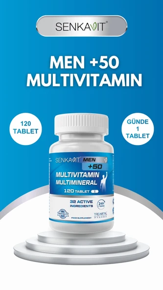 Senkavit Men's Multivitamin Ve Mineral Complex +50 yaş 120 tablet ürün görseli 1