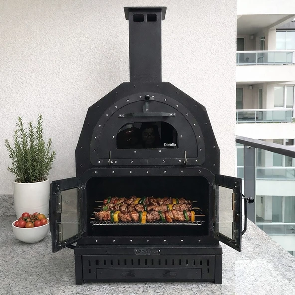 DORELLO Odunlu Bahçe Fırını Balkon Fırını & Mangal Ünitesi ürün görseli 1