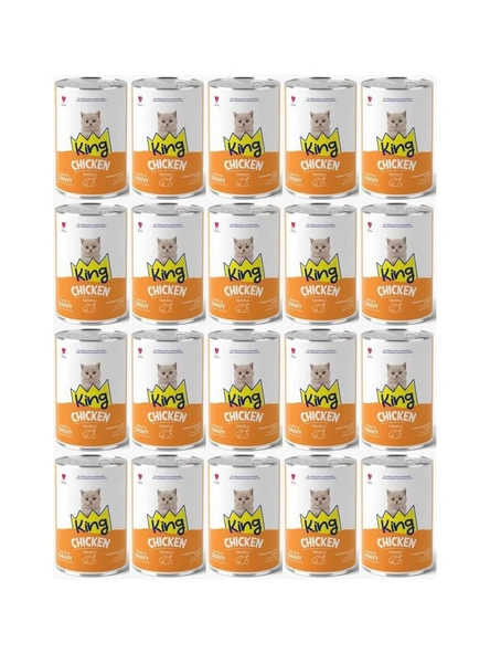 King Et Parçacıklı Tavuklu Yavru Kedi Konserve 400 Gr 20 Adet ürün görseli 1