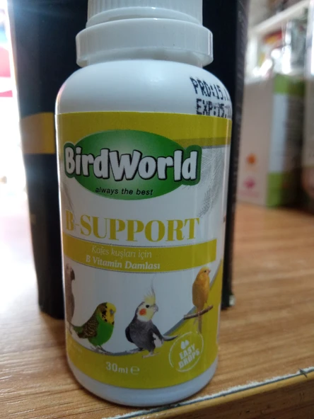 BİRDWORLD B-SUPPORT KAFES KUŞLARI İÇİN B VİTAMİN DAMLASI 30 ML ürün görseli 1