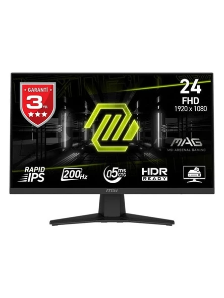 MSI MAG 244F 23.8" 200Hz 0.5ms FHD IPS Gaming Monitör ürün görseli 1