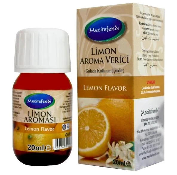 MECİTEFENDİ LİMON AROMA VERİCİ  20 ML ürün görseli 1