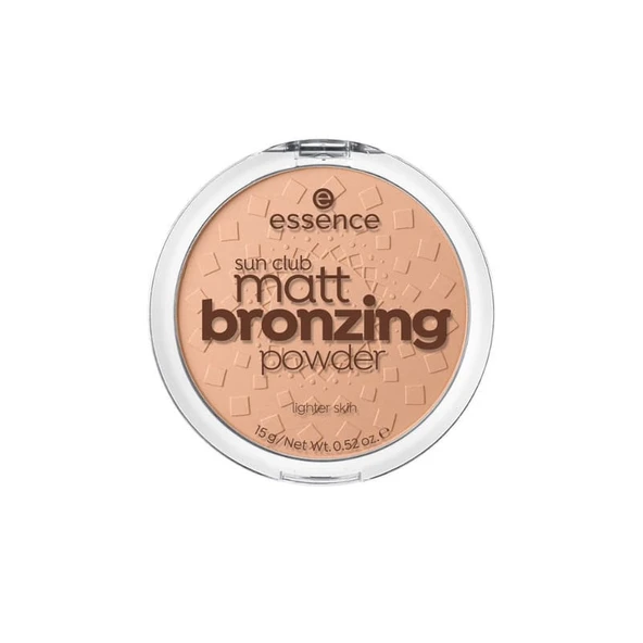 Essence Sun Club Matt Bronzing Powder Pudra Lighter Skin No: 01 Natural ürün görseli 1