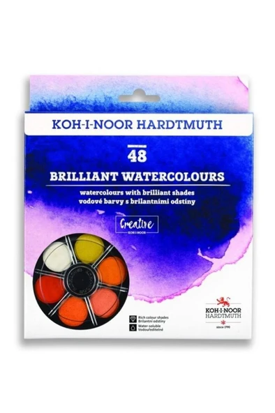 Koh-İ Noor Hardmuth Brilliant Sulu Boya 48'li ürün görseli 1