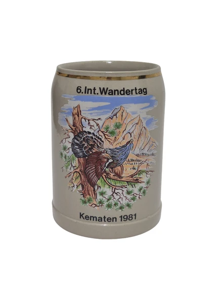 Vintage Tankart 6.Int. Wandertag Anısına Tasarlanmış Alman Bira Bardağı 13,5cm ürün görseli 1