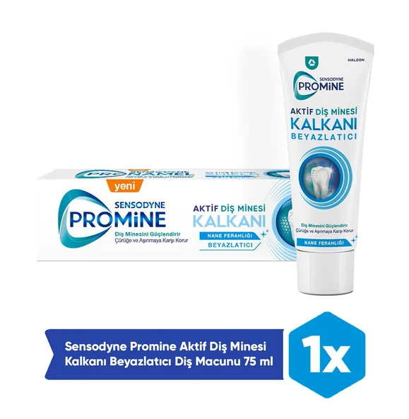 Sensodyne Promine Aktif Diş Minesi Kalkanı Beyazlatıcı Diş Macunu 75 ml ürün görseli 1