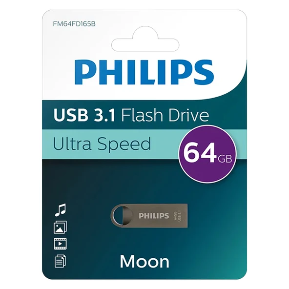 Philips Moon FM64FD165B/00 64GB USB 3.1 Flash Bellek ürün görseli 1