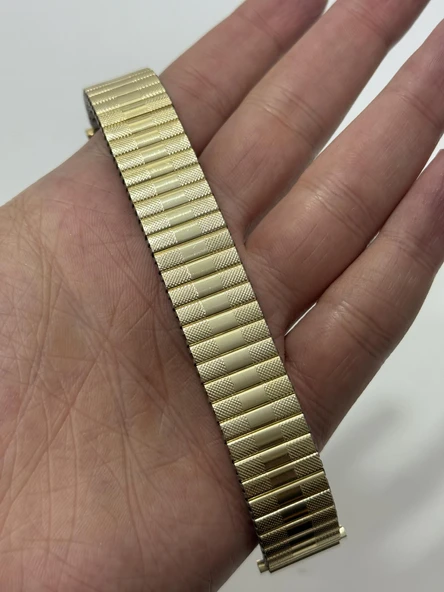 Vintage Flex Çelik Kordon 17mm Gold - Resim 4