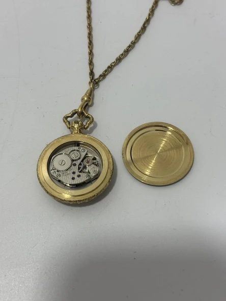 Bucherer 28mm Kurmalı İşlemeli Kolye Cep Saati - Resim 7