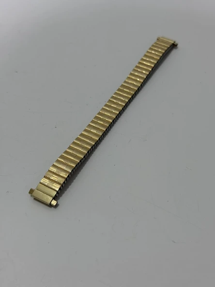 Vintage Flex Çelik Kordon 12mm Gold Sarı - Resim 3