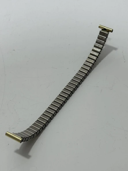 Vintage Flex Çelik Kordon 12mm Gold-Siyah - Resim 5