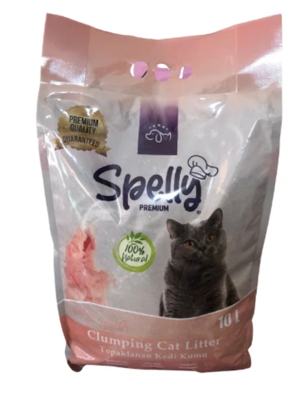 SPELLY PREMİUM KEDİ KUMU BEBEK PUDRALI 10 L ürün görseli 1