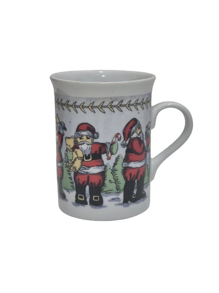 Vintage Noel Baba Figürlü Porselen Kupa 10cm ürün görseli 1