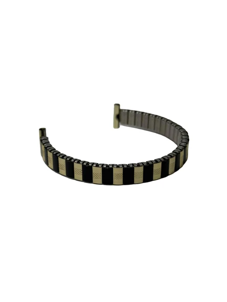 Vintage Flex Çelik Kordon 12mm Gold-Siyah ürün görseli 1