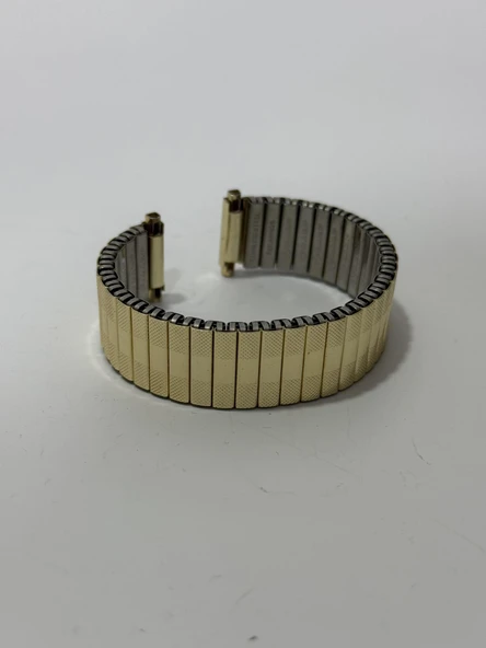 Vintage Flex Çelik Kordon 17mm Gold - Resim 3