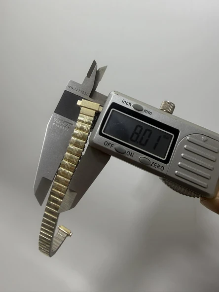 Vintage Flex Çelik Kordon 8mm Gold - Resim 6