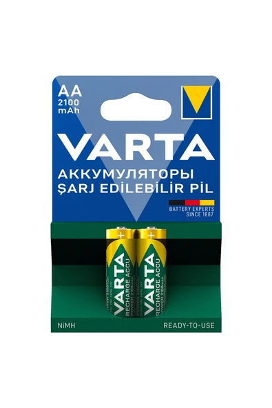 Varta Şarj Edilebilir Kalem Pil Aa 2100 Mah 2'li ürün görseli 1