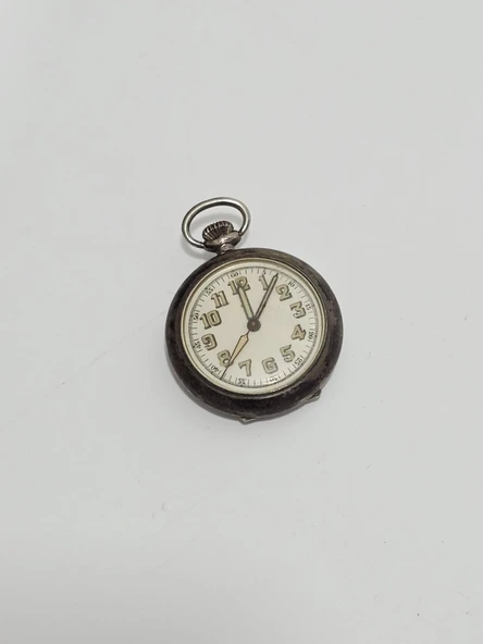 Gümüş Kurmalı Cep Saati 30mm 2.El ürün görseli 1