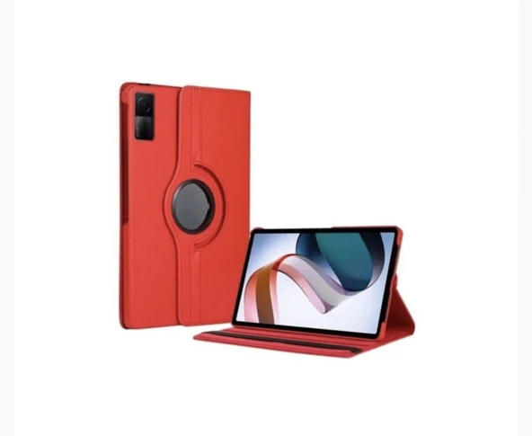 Xiaomi Redmi Pad SE 4G Kılıf 360 Tablet Deri kılıf-Kırmızı ürün görseli 1