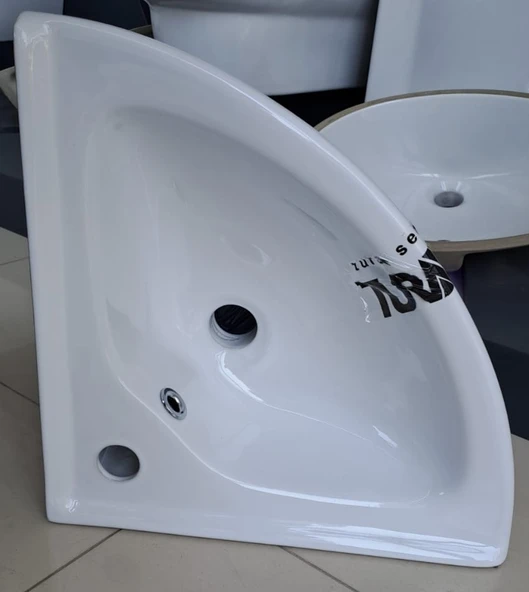 KÖŞE LAVABO 40X40cm TURAVİT - Resim 3
