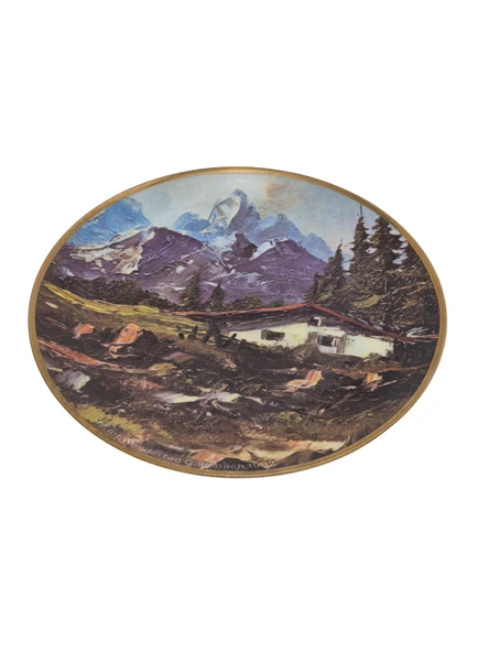 Kahla Vintage Alp Dağları Temalı Porselen Duvar Tabağı 19,5cm 004 ürün görseli 1