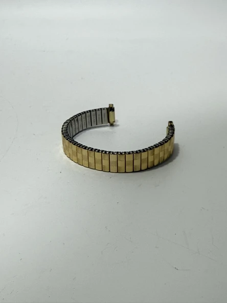 Vintage Flex Çelik Kordon 12mm Gold Sarı - Resim 2