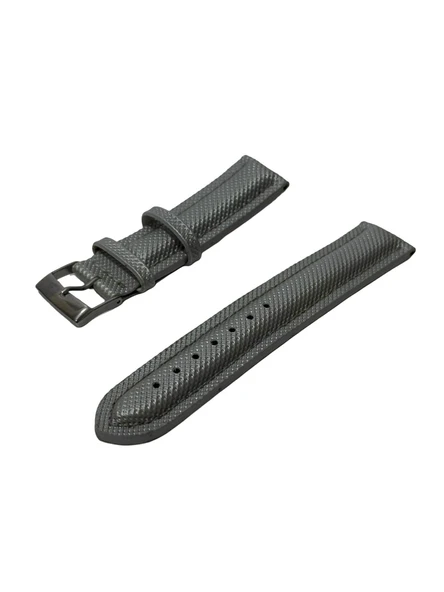 Gri Renk Dikişli Deri Saat Kordonu 20mm (Teşhir) ürün görseli 1