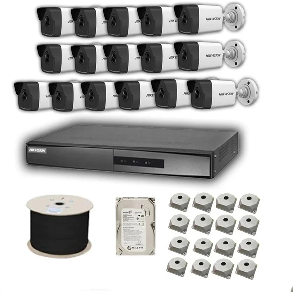 Hıkvısıon Ip Kamera 16'lı Set 2 Mp ürün görseli 1