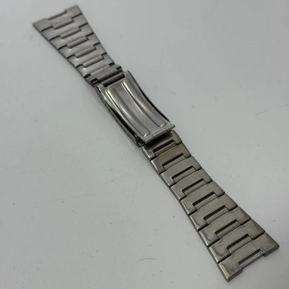 Vintage Çelik Saat Kordon 24mm Gri - Resim 4