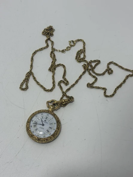 Bucherer 28mm Kurmalı İşlemeli Kolye Cep Saati - Resim 5