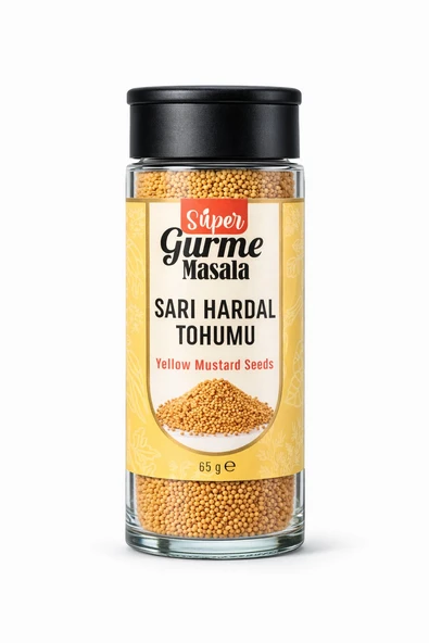 Sarı Hardal Tohumu 65 g – Yellow Mustard Seeds Cam Kavanoz ürün görseli 1