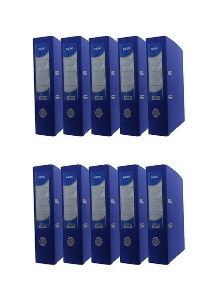 Noki Geniş Plastik Klasör (56411-130) Mavi 10 Lu Paket ürün görseli 1