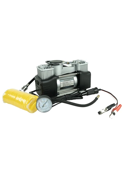 Sentinel LR-436 Çift Piston 12V 150 PSI Metal Gövde Araç Kompresörü Tamir Kitli Çantalı Set ürün görseli 1
