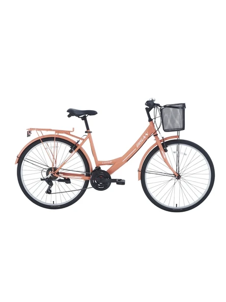 BİSAN LOTUS KADIN ŞEHİR BİSİKLETİ 44CM V 26 JANT 21 VİTES MERCAN BEYAZ ürün görseli 1