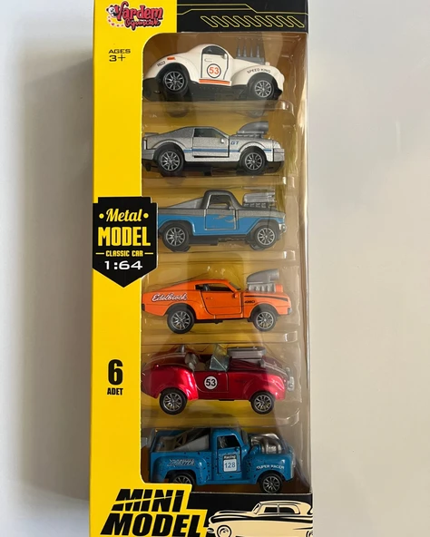 Çek Bırak Metal Arabalar 6 Parçalı Set 8 Cm Arabalar - Resim 5