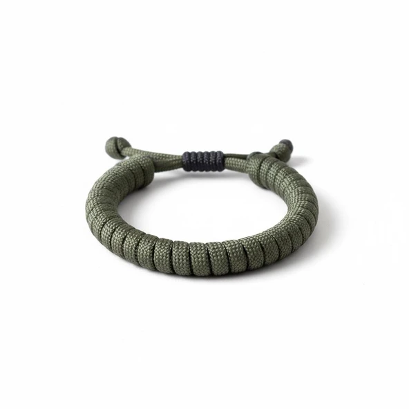 Plentiful  Paracord Bileklik Ayarlanabilir– Kamuflaj Seri  Sarma Model Yeşil ürün görseli 1