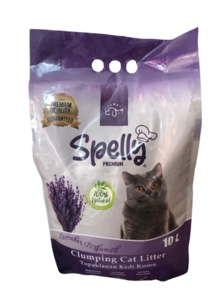 SPELLY PREMİUM KEDİ KUMU LAVANTALI 10 L ürün görseli 1
