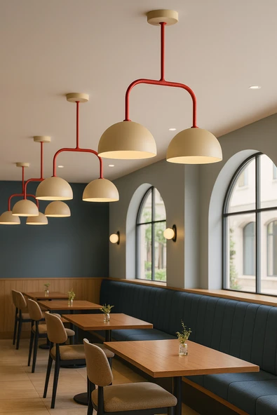 Dualdome Metro Kreatif Sarkıt Lamba-Avize - Modern Endüstriyel Mufak Hol Cafe Salon Avize ürün görseli 1