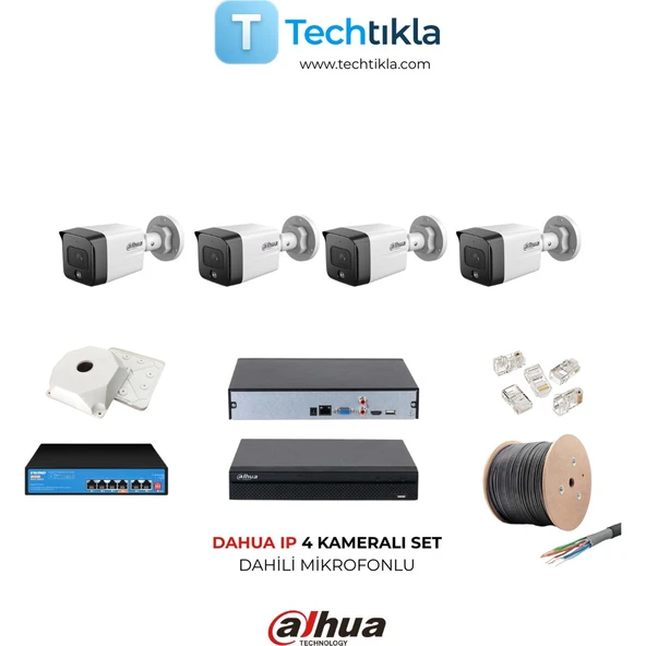 Dahua Ip 4 Kameralı Set ( HDD Hariç ) ürün görseli 1
