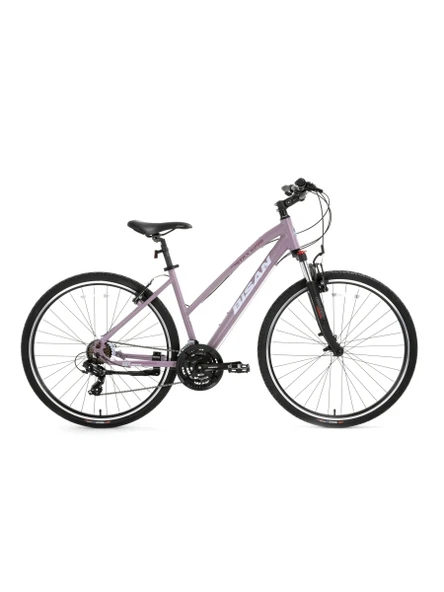 BİSAN TRX 8200 KADIN ŞEHİR BİSİKLETİ 45CM V 28 JANT 21 VİTES MAT MOR BEYAZ MOR ürün görseli 1