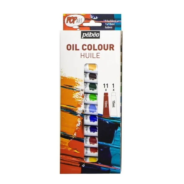 Pebeo Pop Art 12'li Yağlı Boya Seti 11x10ml + 1x15ml / 669600 ürün görseli 1
