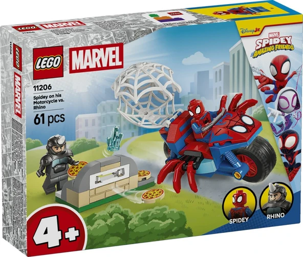 Lego Marvel Spidey Motosikletli Spidey, Rhino’ya Karşı 11206 ürün görseli 1
